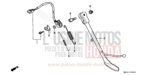 SIDE STAND GL1500CV de 1997